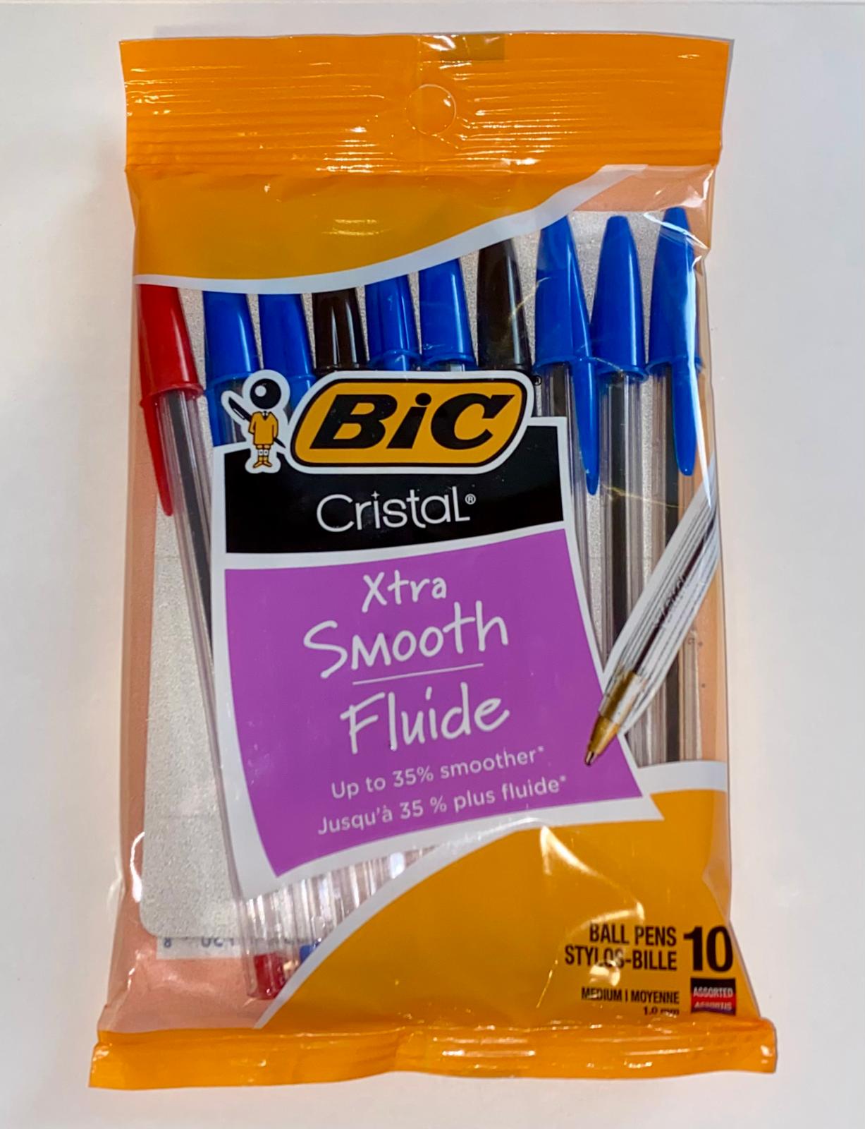 BIC Xtra Smooth Ballpoint Pens – 10 Count, 1.0mm Medium Point