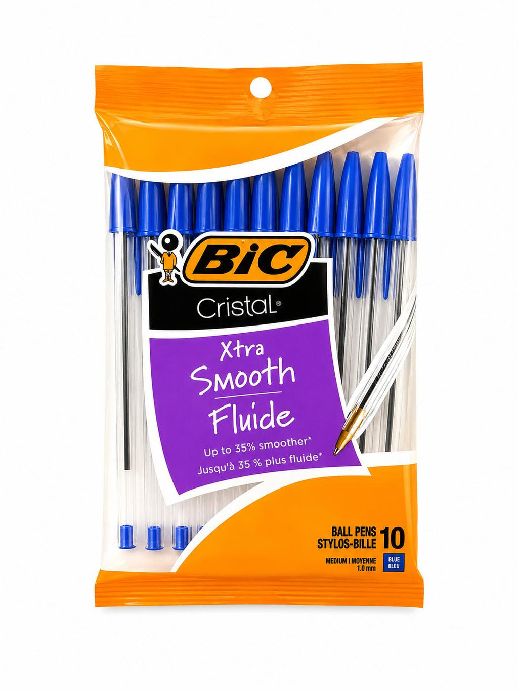 BIC Xtra Smooth Ballpoint Pens – 10 Count, 1.0mm Medium Point