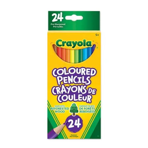 2 pack Crayola Coloured Pencils, 24 Count – Vibrant Pre-Sharpened Pencils for Kids’ Drawing, Colouring, School & Art Projects
